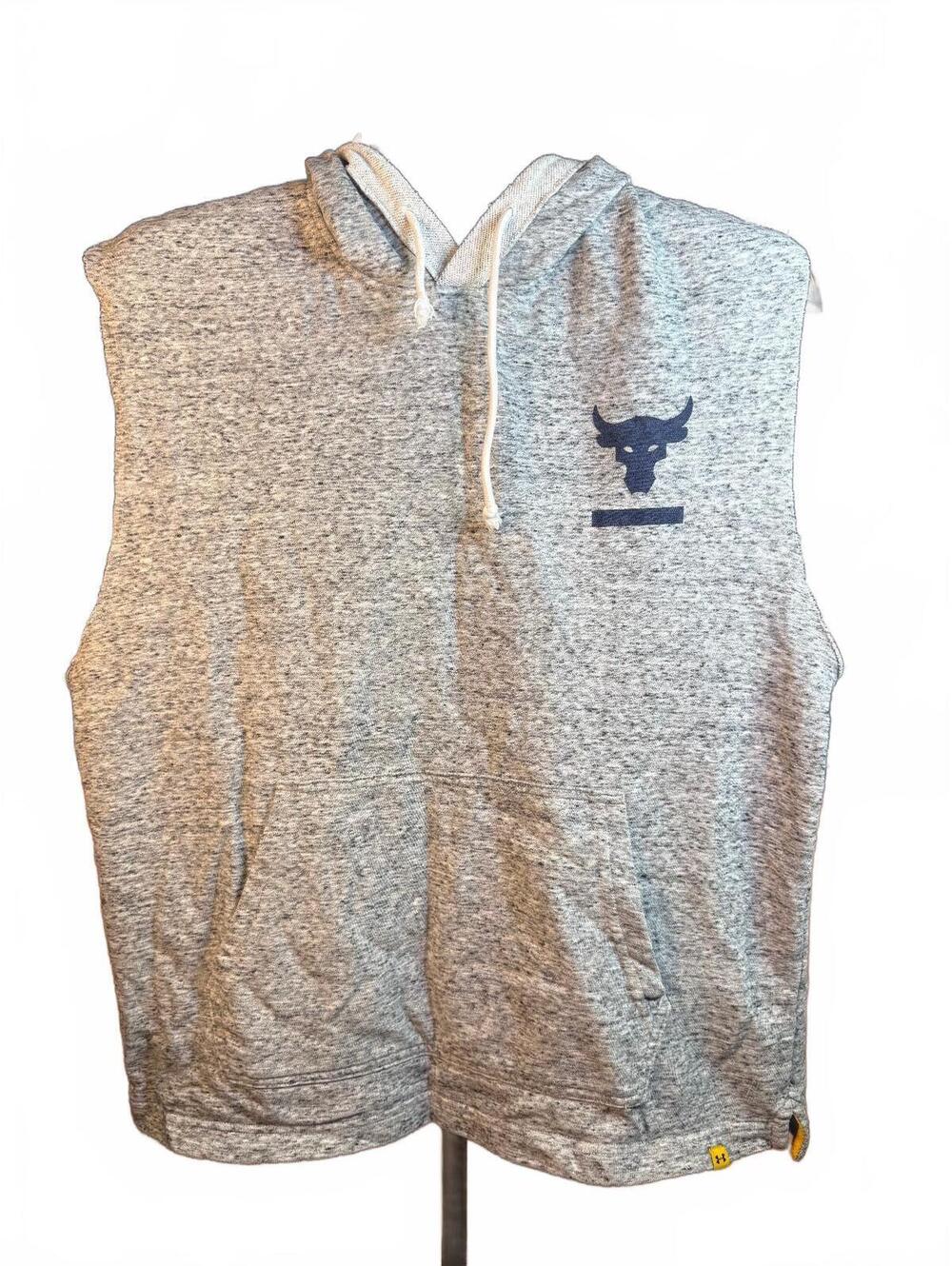 Under Armor sz L Project Rock Sleeveless Hoodie hoody gray